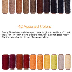 Bán Sỉ Nhà Máy Chỉ Sáp <span class=keywords><strong>Polyester</strong></span> Tự Làm Thủ Công Chỉ Khâu Da 42 Màu - Product Image 6