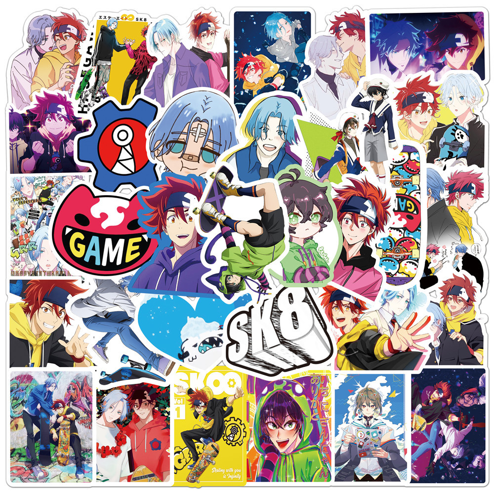50pcs/bag Anime SK8 the Infinity Cartoon Graffiti Stickers