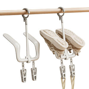 Séchoir à chaussures rotatif créatif, design aile d'avion, support de rangement à crochets en forme d'aile de mouette pour balcon - Product Image 1