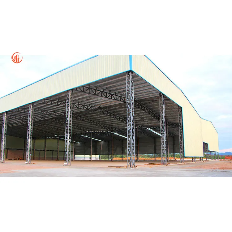 2024 estructura de acero prefabricada barata almacén/taller/cobertizo/hangar/planta edificio Industrial