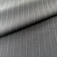 Tissu uni teint unique, extensible, noir, 330 g/m², 63 % polyester, 33 % viscose, 4 % élasthanne, pour costumes et vêtements pour garçons