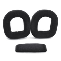 Depan earpad hitam pengganti ASTRO A10, bantalan telinga busa lebih lembut, bantalan telinga Headset untuk ASTRO A10 earpad