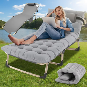 Lettino da Campeggio Pieghevole in Alluminio, Sedia da Spiaggia, Sdraio - Product Image 1