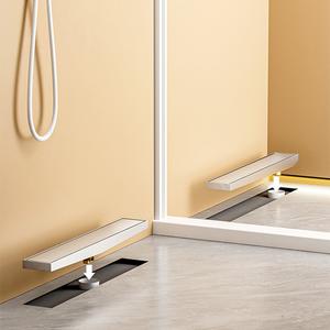 Drenaje de Piso Lineal para Ducha con Inserto para Azulejos SUS 304, Prevención de Reflujo, Rectangular, Invisible, Largo, Antiolor, para Hotel - Product Image 5