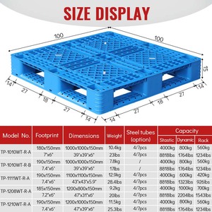 <span class=keywords><strong>Pallet</strong></span> in Plastica HDPE Impilabili Stile Europeo, Resistenti, Industriali, con Ingresso a 4 Vie, per Magazzino - Product Image 3