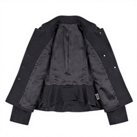 Veste d'hiver grise pour homme, style hussard, vintage, patchwork, double boutonnage, col montant, imperméable, coupe ajustée, service OEM