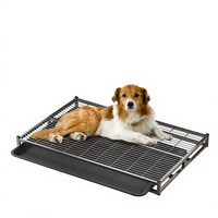 Toilette pour chien en plastique, bac à urine et litière pour les races petites/moyennes/grandes, facile à nettoyer, design à tubes carrés