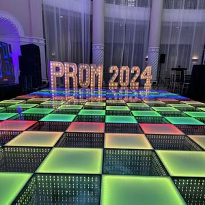 LED magnetico pista da ballo 3D specchio fase interattivo pista da ballo LED è adatto per la festa di nozze LED pista da ballo pannello vendita - Product Image 5