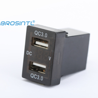 Bromintl BC006KB Soket Pengisi Daya QC 3.0, Port USB untuk Toyota Camry dengan Voltmeter