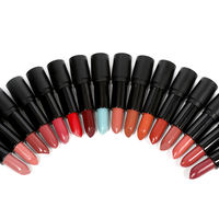 Rouge à lèvres mat hydratant longue tenue vegan rouge avec logo personnalisé et motif sculpté de luxe, service OEM/ODM