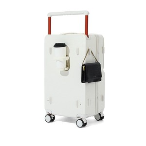 กระเป๋าเดินทางแบบเปิดด้านหน้า ขนาด 20 นิ้ว พร้อมกุญแจล็อค สีมาการอง ล้อหมุนได้ 360 องศา สำหรับเดินทาง Unisex - Product Image 5