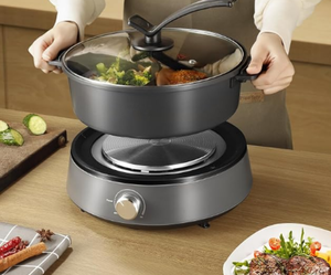 Marmite électrique multifonctionnelle blanche pour la cuisson Cuisinière électrique Barbecue électrique avec marmite chaude - Product Image 5