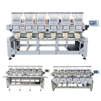 Máquina de Bordar Computarizada Taijima de Seis Cabezas para Principiantes, para la Fabricación de Logotipos Industriales en Prendas de Vestir, Camisetas y Gorras