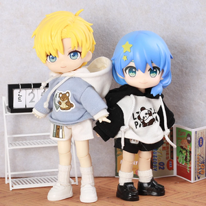 Nuovi vestiti OB11 modello orso felpa con cappuccio pantaloncini Set decorazione Molly, GSC Body, 1/12bjd vestiti per bambole abbigliamento giocattolo - Product Image 4