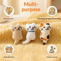 Broche en peluche de dessin animé Lapin Renard Chat, Mini broches animales, Épingle de sac, Accessoires écologiques portables pour vêtements et foulards