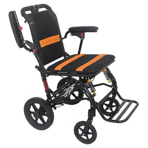 Silla de Ruedas Manual Plegable Estándar de Aluminio, Portátil, Ligera, con Ruedas Pequeñas, Silla de Ruedas de Movilidad - Product Image 2