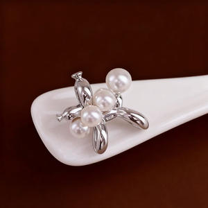 Colgante de Plata de Ley S925 31452DIY con Base Circular Vacía de 4-5 mm para Collar de Perro, Accesorios para Perlas DIY - Product Image 3