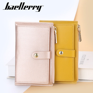 กระเป๋าสตางค์ผู้หญิง Baellerry หนัง PU แบบบาง กระเป๋าใส่เหรียญแบบซิป แฟชั่นสีพื้น ใช้ได้ทุกวัน - Product Image 3