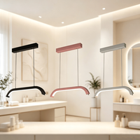 Lampe LED demi-lune 45W à suspension libre de 28 pouces, nouvelle, pour salon de beauté, ongles, tatouage, extensions de cils