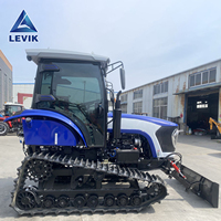 Tracteur chenillé avec chargeur frontal, chenilles réglables, machine agricole à utilisation flexible, 120 CV, pour la culture de légumes et de cultures à valeur ajoutée