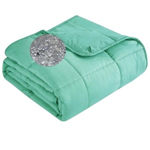 Couverture lestée en bambou tricoté avec logo personnalisé, tissage lourd, rafraîchissante pour l'été, pour l'anxiété, 10/15/20/25 Lbs - Product Image 1
