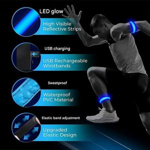 Brazalete Luminoso de Tela con Luz LED para Correr, Brazalete Reflectante de Seguridad para Correr de Noche, para Navidad, Pascua, Halloween - Product Image 6