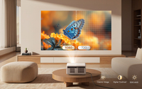 Projecteur Super Lumineux 750 ANSI Lumens LOVE 5 1080p MEMC 4K Home Cinéma Android 11 avec Haut-parleur Intégré LCD U14 Pro