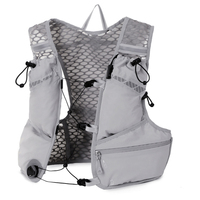 Chaleco de Hidratación Deportivo Moderno, Ligero, Transpirable, Unisex, Antirrobo, para Correr por Senderos, con Cierre, de Nailon y Poliéster, 36-57L