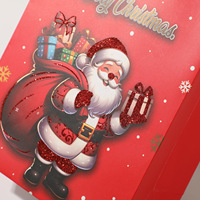 Neue Weihnachtsgeschenktüten mit Handgriff Cartoon-Süßigkeitentaschen Weihnachtsmann Weißer Karton Heißgeprägt Sofort Lieferbar