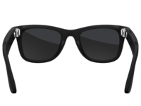 Lunettes intelligentes avec monture noire et étui en cuir, traduction IA, commande vocale MT ULTRA