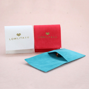 Bolsa de Joyería de Terciopelo con Logotipo Personalizado, Bolsa de Embalaje de Joyería de Gamuza de Lujo con Solapa - Product Image 6