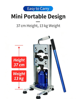 Crimpadora Hidráulica Mini de 6 Toneladas y 3 Dientes, Herramienta Portátil Manual para Reparación de Mangueras de Refrigerante de Aire Acondicionado