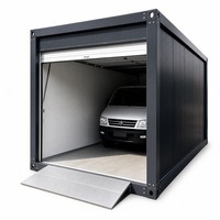 Maison conteneur modulaire moderne de 20 pieds à structure en acier, mobile, idéale pour garage temporaire, stockage sur chantier et bureau d'urgence