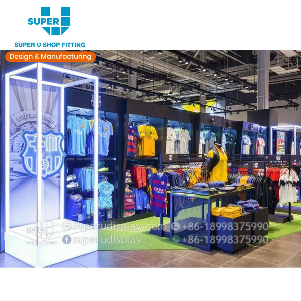 Men And Women Retail Sportswear Shop Interior Free Fashion Design Commercial Sporting Fitness Store Display Showroom Decoration