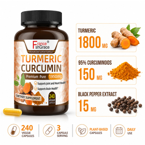Suplemento Dietético Shecome de Cúrcuma y Curcumina 1950mg - 95% Curcuminoides con Extracto de Cúrcuma y Pimienta Negra en Cápsulas - Product Image 3