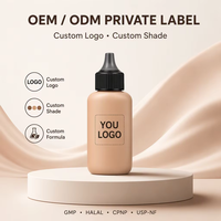 Fond de Teint Liquide Imperméable Personnalisé en Gros, Haute Qualité, Couvrance Totale, Longue Durée, Contrôle du Sébum pour Peaux Foncées