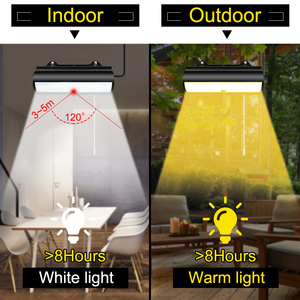 IP65 Double Head Solar Pendant <b>Light</b> Outdoor Waterproof Garden PIR Motion <b>Sensor</b> <b>LED</b> Floodlight Dimmable Remote Cord <b>Light</b> Shed - Product Image 4