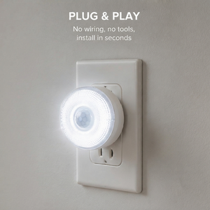 PIR <b>Motion</b> <b>Sensor</b> Night <b>Light</b> Plug-in <b>LED</b> Bedside Lamp Automatic On Off Energy Saving for Home Staircase - Product Image 5