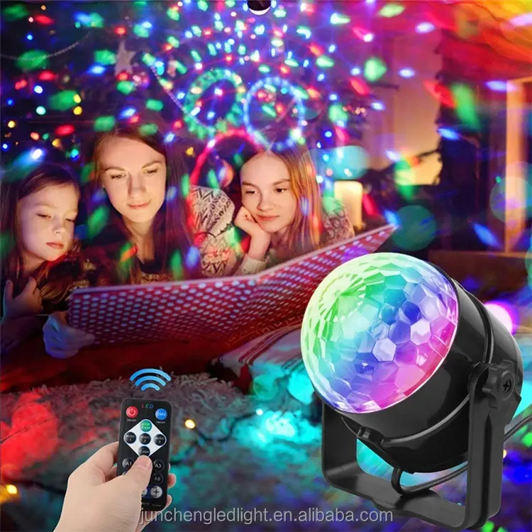 RGB Sound Control Stage Lamp Led Magic Crystal Ball luci da discoteca Wedding Home Party Display Decoracion de Navidad