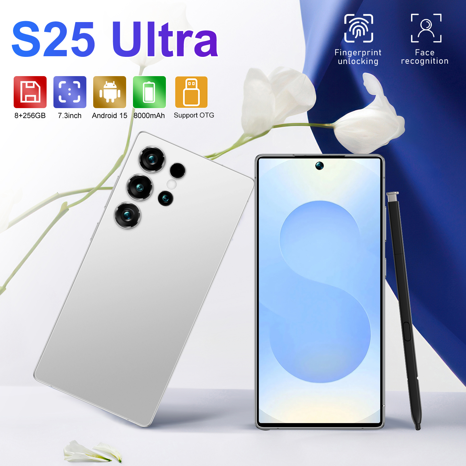 2025 New Design S25 Ultra 8GB+256GB 5G Smart Phone 7.3-inch