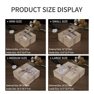Handmade Wooden <b>Gift</b> <b>Box</b> Square Pine Wood Packaging Mini Small Medium <b>Large</b> Size Storage <b>Box</b> for Perfume Bottle <b>Gift</b> - Product Image 6