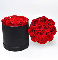 Bunga Mawar Awet Kustomisasi Grosir dalam Kotak Bundar Cantik - Tahan Lama 3-5 Tahun untuk Hadiah Hari Ibu & Hari Valentine