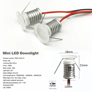 <span class=keywords><strong>Spot</strong></span> LED super mini 1W, éclairage encastré au <span class=keywords><strong>plafond</strong></span> intérieur, 12V, éclairage LED <span class=keywords><strong>orientable</strong></span>, <span class=keywords><strong>spot</strong></span> LED - Product Image 4