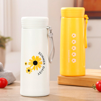Bouteille d'eau en verre réutilisable de qualité alimentaire produite en usine avec corde, en stock
