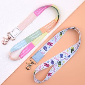 Correa para <span class=keywords><strong>Tarjeta</strong></span> <span class=keywords><strong>de</strong></span> Identificación <span class=keywords><strong>de</strong></span> Cuero PU Larga Estilo Coreano, Elegante Correa para el Cuello con Cordón <span class=keywords><strong>de</strong></span> Poliéster Grueso con Transferencia <span class=keywords><strong>de</strong></span> Calor para Teléfono, para Promociones - Product Image 1