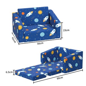 Canapé-lit pliant pour enfants avec banc, mousse haute élasticité, lit de sieste pour enfants de 2 ans et plus, en tissu - Product Image 3