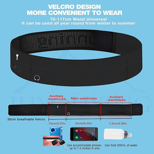 Ceinture de course à pied à grande capacité, invisible, pour le marathon en plein air, rangement pour téléphone, ceinture de sport, sac de course à pied, sacs de jogging - Product Image 6
