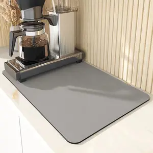 Modern Super Absorbent Anti-slip Coffee Dish Large Kitchen Absorbent Draining Mat Drying Mat Quick Dry Bathroom Drain Mats Pads