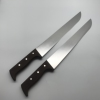 Couteau de boucher en acier inoxydable de 20 pouces, couteau à trancher, couteau de cuisine, couteau à ailes de poulet, manche en bois, super tranchant