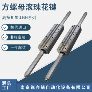 Tuerca cuadrada de esferas Rui Yijing S-GJH15 20 25 30 40 50LBH, componente de guía lineal de par medio, fabricado en España - Product Image 5